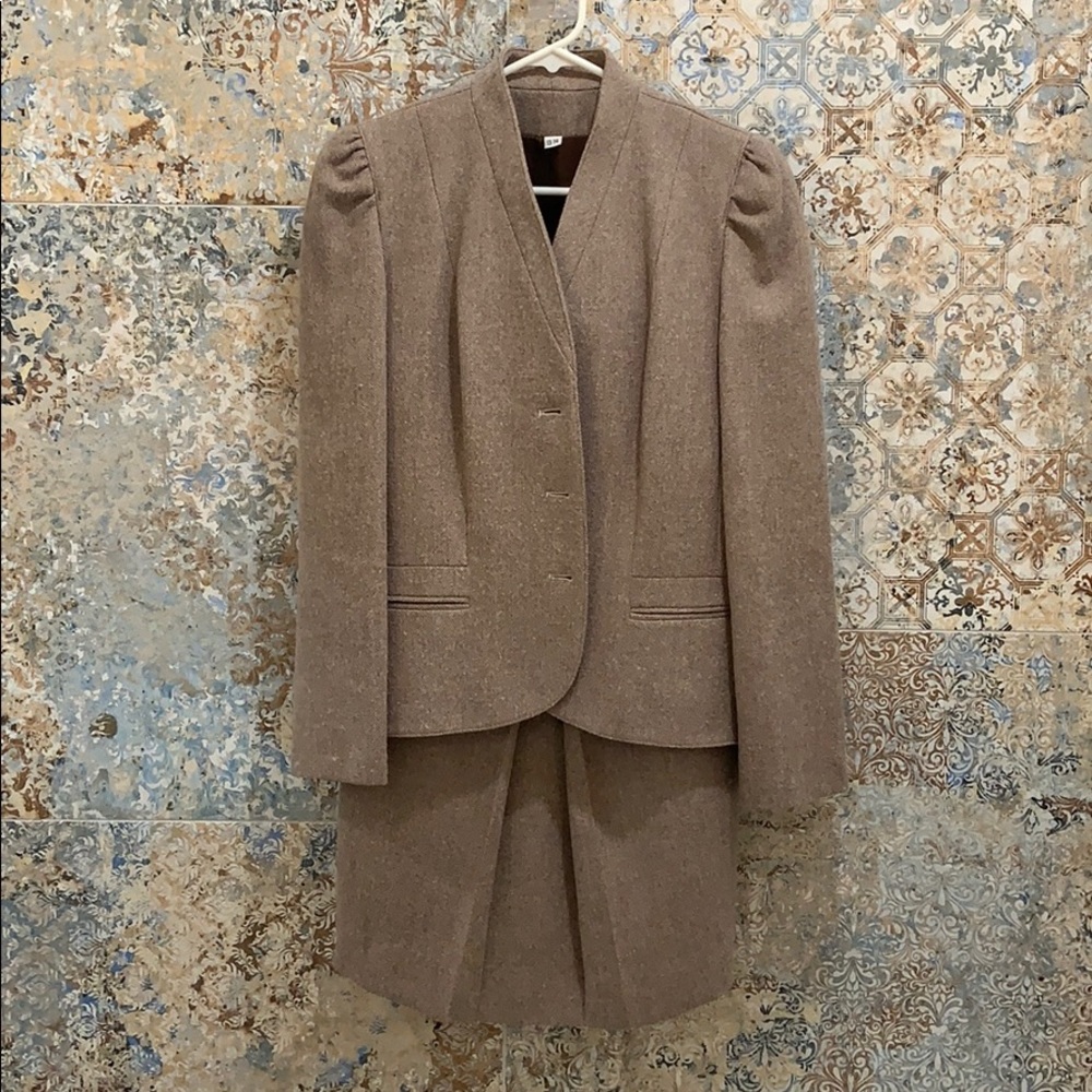 Vintage Peabody House Pure Wool Skirt Suit